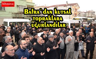 Bafra`dan kutsal topraklara uğurlandılar