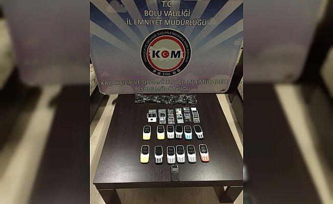 Bolu'da cep telefonu kaçakçılığı