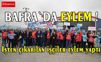 İşten çıkarılan işçiler eylem yaptı