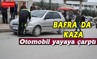 Otomobil yayaya çarptı