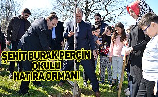 Şehit Burak Perçin Okulu hatıra ormanı