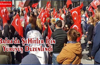 Bafra'da Şehitler İçin Yürüyüş Düzenlendi