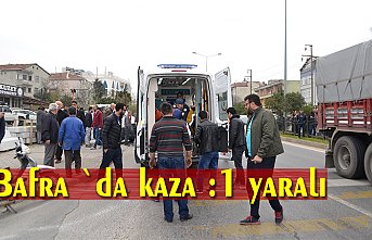 Bafra`da kaza : 1 yaralı