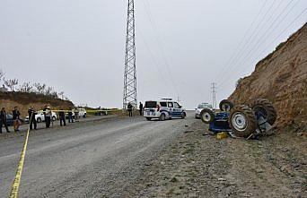 Devrilen traktörün kadın sürücüsü öldü
