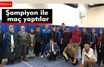 KIZILIRMAK' LI ÖĞRENCİLERİ TÜRKİYE BOCCE ŞAMPİYONU İLE MAÇ YAPTI