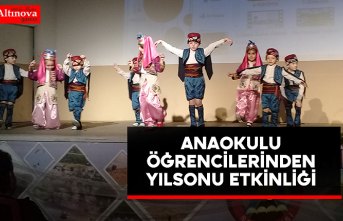 Anaokulu öğrencilerinden yılsonu etkinliği