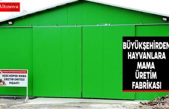 BÜYÜKŞEHİRDEN HAYVANLARA MAMA ÜRETİM FABRİKASI