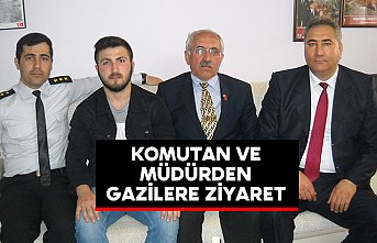 Komutan ve Müdürden gazilere ziyaret