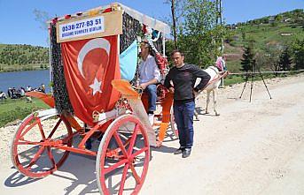 Menderesleriyle ünlü yaylayı faytonuyla gezdiriyor