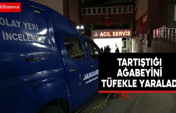 Tartıştığı ağabeyini tüfekle yaraladı