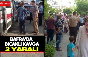 Bafra`da bıçaklı kavga