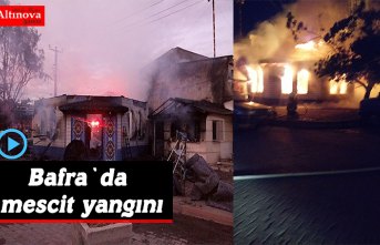 Bafra`da mescit yangını