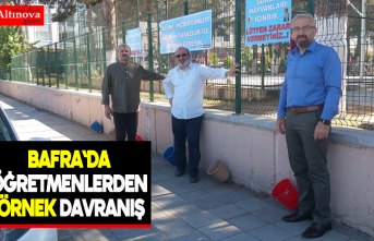 Bafra`da öğretmenlerden örnek davranış