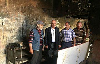 Başkan Gül'den iş yeri yanan esnafa ziyaret