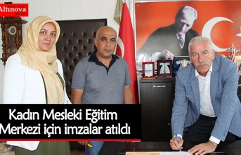Alaçam Kadın Mesleki Eğitim Merkezi için imzalar atıldı
