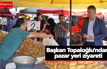 Başkan Topaloğlu'ndan pazar yeri ziyareti