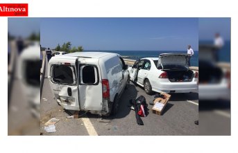 ÇAM GÖLÜ MEVKİİNDE KAZA 7 YARALI