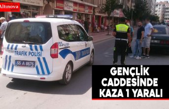 Gençlik Caddesinde Kaza 1 Yaralı