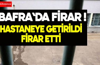 Hastaneye getirilen mahkum firar etti