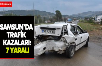 Samsun'da trafik kazaları: 7 yaralı