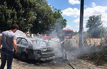 Samsun'da araç yangını