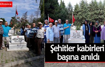 Şehitler kabirleri başına anıldı