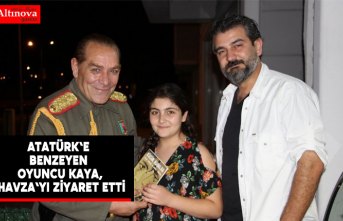 Atatürk'e benzeyen oyuncu Kaya, Havza'yı ziyaret etti