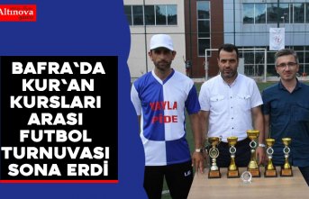 Bafra'da Kur'an kursları arası futbol turnuvası sona erdi