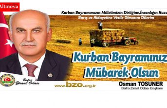 Bafra Ziraat Odası Başkanı Osman Tosuner’in Kurban Bayramı Mesajı