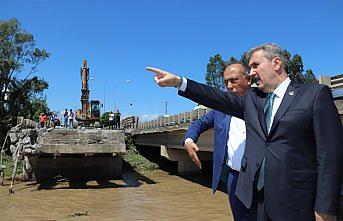BBP Genel Başkanı Mustafa Destici sel bölgesinde