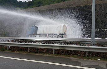Giresun'da LPG tankeri kazası