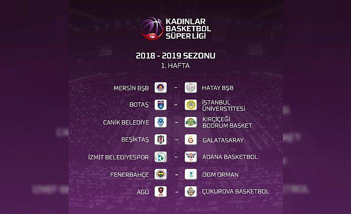 Kadınlar Basketbol Süper Ligi'nde fikstür çekildi