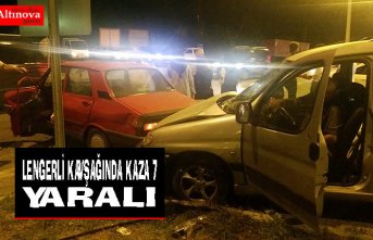 LENGERLİ KAVŞAĞINDA KAZA 7 YARALI