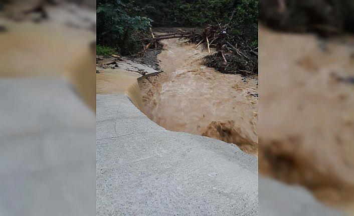 Rize'deki şiddetli yağış