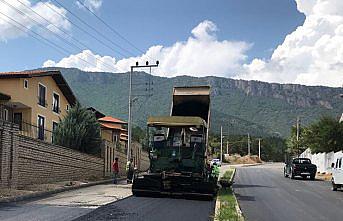 Safranbolu'da asfalt çalışması