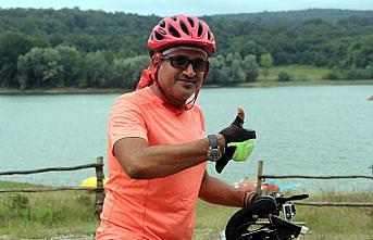 Suudi Arabistanlı Tarik bisikletle Türkiye turunda