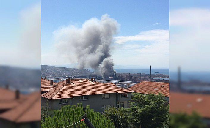Zonguldak'ta demir çelik fabrikasında yangın