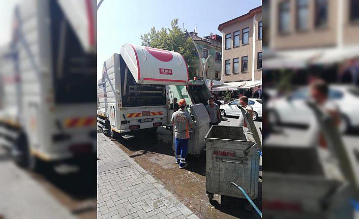 Bartın’da çöp konteynerleri dezenfekte edildi