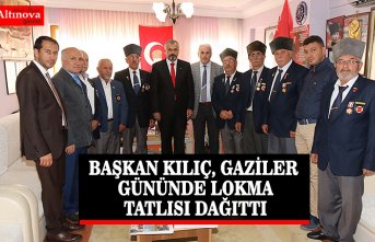 BAŞKAN KILIÇ, GAZİLER GÜNÜNDE LOKMA TATLISI DAĞITTI