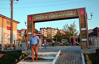 Şehidin adı parka verildi