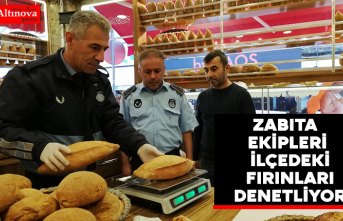 BAFRA BELEDİYESİ ZABITA EKİPLERİ İLÇEDEKİ FIRINLARI DENETLİYOR