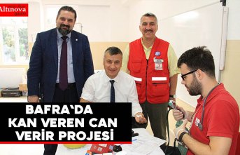 Bafra`da  Kan Veren Can Verir Projesi