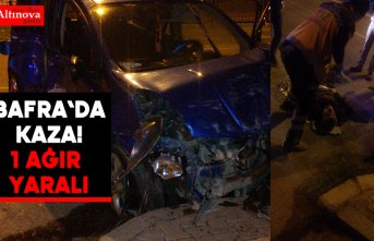 Bafra`da kaza! 1 ağır yaralı