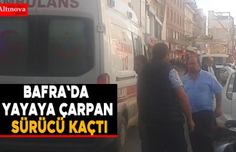 Bafra`da yayaya çarpan sürücü kaçtı