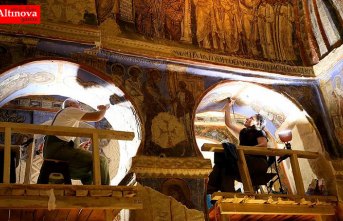 Bin yıllık fresklere Türk ve İtalyan dokunuşu