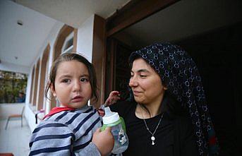 Evde mahsur kalan çocuk kurtarıldı