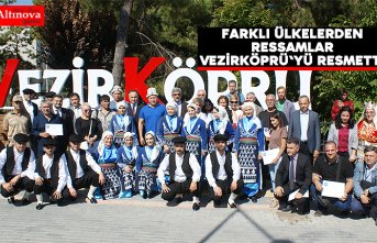 Farklı ülkelerden ressamlar Vezirköprü'yü resmetti
