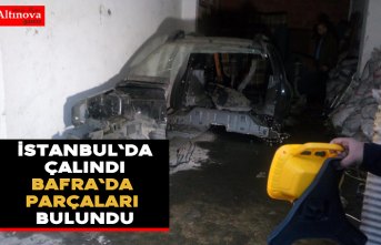 İstanbul`da çalındı Bafra`da parçaları bulundu