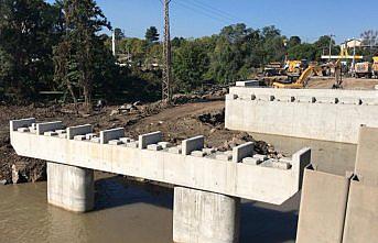 Ordu'daki selde yıkılan köprü ay sonunda ulaşıma açılacak