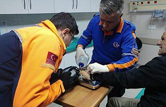 Parmağa sıkışan yüzüğü AFAD ekipleri çıkardı